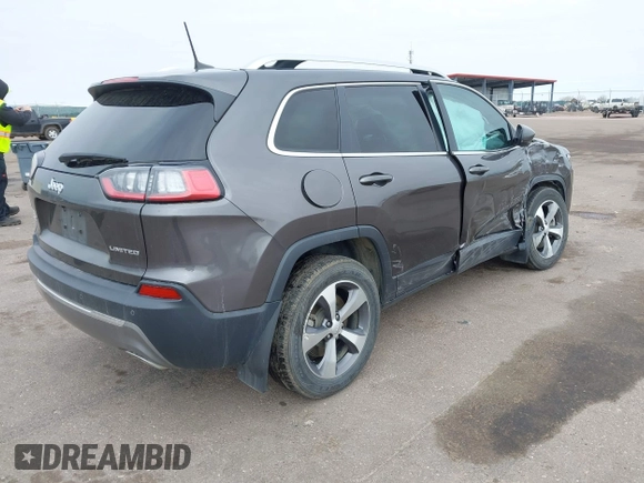 2020 Jeep Cherokee Limited with VIN 1C4PJMDX4LD589884, listed as a IAAI auction lot 41917930 with 57,703 mi miles and . Bid and sale history available at DreamBid. Image 4.