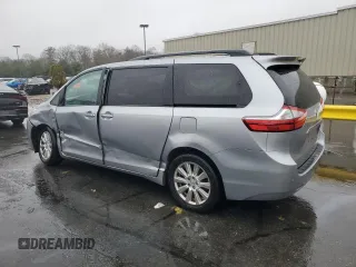 2017 Toyota Sienna with VIN 5TDDZ3DC9HS161212, listed as a Copart auction lot 50129845 with 104,020 mi miles and Salvage Title. Bid and sale history available at DreamBid. Image 2.