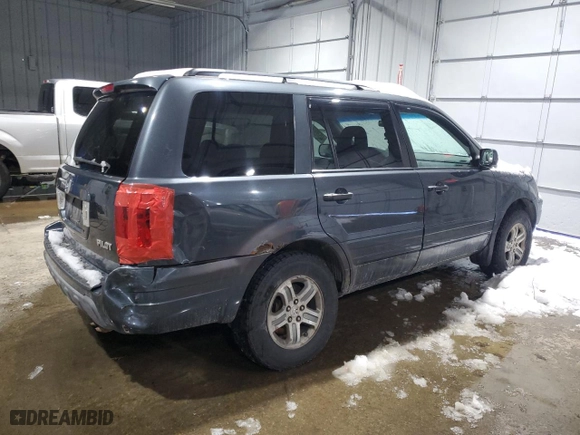 2005 Honda Pilot EX-L with VIN 2HKYF18515H522072, listed as a Copart auction lot 44578995 with 262,515 mi miles and Salvage Title. Bid and sale history available at carsss.com. Image 3.