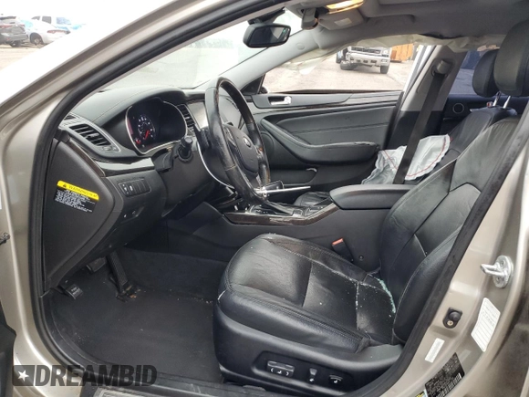 2015 Kia Cadenza Premium with VIN KNALN4D70F5173300, listed as a Copart auction lot 86696304 with 125,410 mi miles and Salvage Title. Bid and sale history available at carsss.com. Image 7.