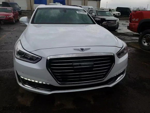 2018 Genesis G90 5.0L Ultimate with VIN KMHG54JH4JU049185, listed as a Copart auction lot 46875004 with 52,433 mi miles. Bid and sale history available at carsss.com. Image 12.