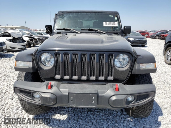 2021 Jeep Wrangler Rubicon with VIN 1C4HJXCG8MW663191, listed as a Copart auction lot 46419825 with 43,894 mi miles and Salvage title. Bid and sale history available at DreamBid. Image 5.