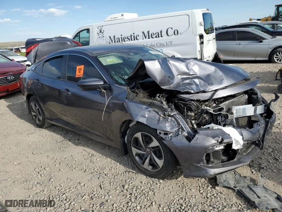 2020 Honda Civic Sedan LX with VIN 2HGFC2F66LH576895, listed as a Copart auction lot 52206974 with 0 mi miles and Salvage Title. Bid and sale history available at carsss.com. Image 4.