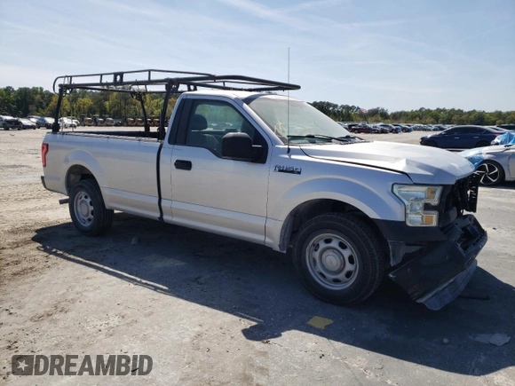 2016 Ford F-150 XL with VIN 1FTMF1C86GKD33700, listed as a Copart auction lot 48743235 with 104,561 mi miles and Salvage title. Bid and sale history available at DreamBid. Image 4.