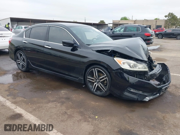 2017 Honda Accord Sedan Sport with VIN 1HGCR2F51HA049314, listed as a IAAI auction lot 42074357 with 147,914 mi miles. Bid and sale history available at carsss.com. Image 1.