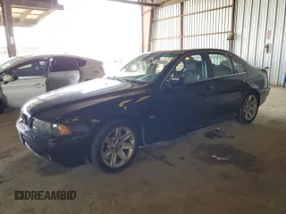 2003 BMW 5 Series 525iA with VIN WBADT43423G026655, listed as a Copart auction lot 49343725 with 164,322 mi miles and Salvage Title. Bid and sale history available at carsss.com. Image 1.