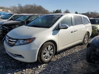 2016 Honda Odyssey EX-L with VIN 5FNRL5H61GB061423, listed as a Copart auction lot 49189835 with 158,040 mi miles and Salvage Title. Bid and sale history available at carsss.com. Image 1.