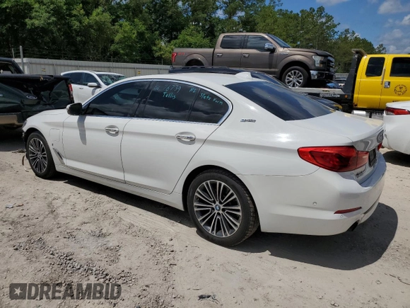 2018 BMW 5 Series 530e with VIN WBAJA9C55JG623083, listed as a Copart auction lot 55872524 with 90,222 mi miles and Non repairable. Bid and sale history available at DreamBid. Image 2.