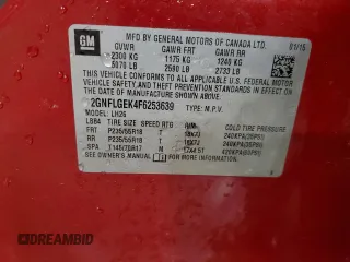 2015 Chevrolet Equinox LT with VIN 2GNFLGEK4F6253639, listed as a Copart auction lot 48683545 with 169,580 mi miles and Salvage Title. Bid and sale history available at carsss.com. Image 13.