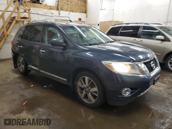 2013 Nissan Pathfinder Platinum with VIN 5N1AR2MM3DC660150, listed as a Copart auction lot 48114125 with 219,322 mi miles and Salvage Title. Bid and sale history available at carsss.com. Image 4.