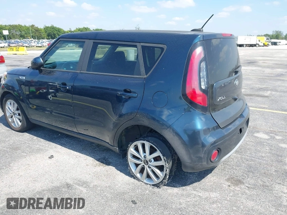 2018 Kia Soul + with VIN KNDJP3A58J7579355, listed as a IAAI auction lot 42144031 with 103,304 mi miles. Bid and sale history available at carsss.com. Image 3.