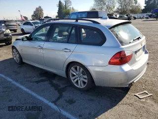 2007 BMW 3 Series 328i with VIN WBAVS13597FV95030, listed as a Copart auction lot 87953205 with 0 mi miles and Salvage Title. Bid and sale history available at carsss.com. Image 2.