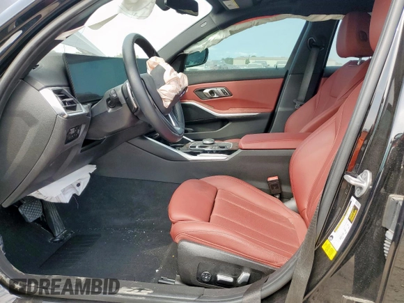 2023 BMW 3 Series 330i with VIN 3MW69FF08P8D30427, listed as a Copart auction lot 58085895 with 27,608 mi miles and Salvage title. Bid and sale history available at DreamBid. Image 7.