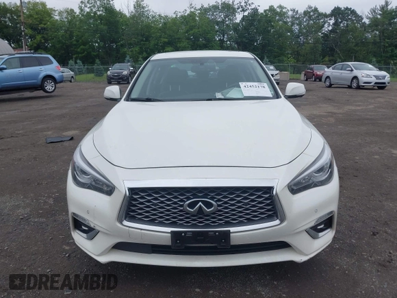 2023 Infiniti Q50 Luxe with VIN JN1EV7BR5PM541157, listed as a IAAI auction lot 42452178 with 60,271 mi miles and . Bid and sale history available at DreamBid. Image 6.