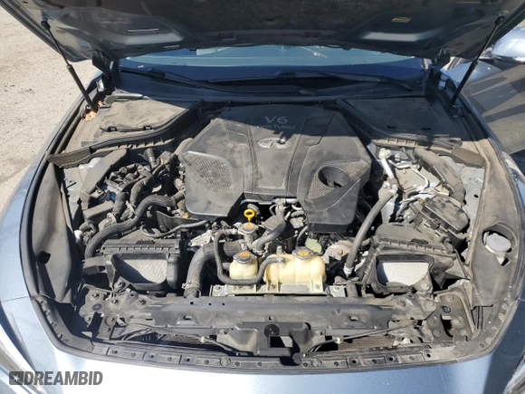 2019 Infiniti Q50 3.0t LUXE with VIN JN1EV7AP6KM542245, listed as a Copart auction lot 48383735 with 74,772 mi miles and Salvage Title. Bid and sale history available at carsss.com. Image 12.
