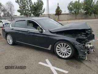 2018 BMW 7 Series 740i with VIN WBA7E2C56JG741911, listed as a Copart auction lot 63716373 with 45,059 mi miles. Bid and sale history available at carsss.com. Image 4.