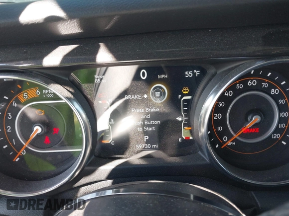 2021 Jeep Wrangler Unlimited Willys with VIN 1C4HJXDM6MW587152, listed as a IAAI auction lot 41687729 with 59,730 mi miles and . Bid and sale history available at DreamBid. Image 7.