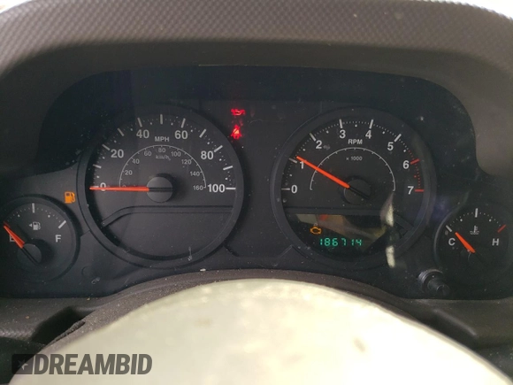 2007 Jeep Wrangler X with VIN 1J4FA241X7L134667, listed as a Copart auction lot 50966315 with 186,714 mi miles and Non Repairable. Bid and sale history available at carsss.com. Image 9.