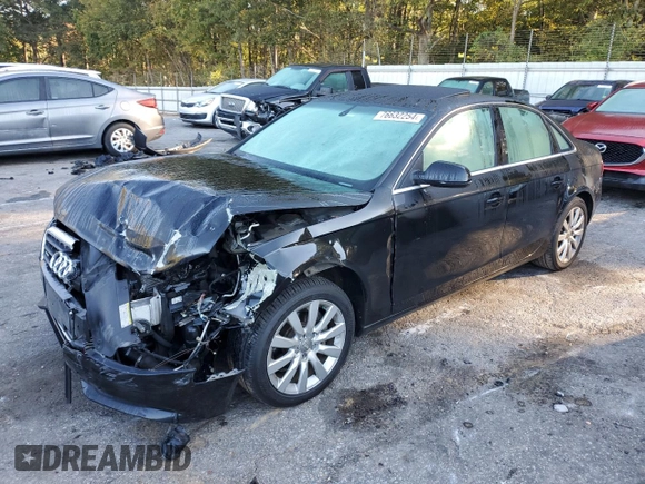 2011 Audi A4 2.0T Premium Plus with VIN WAUHFAFL7BN054732, listed as a Copart auction lot 76632254 with 0 mi miles and Salvage Title. Bid and sale history available at carsss.com. Image 1.