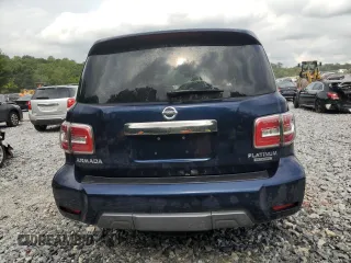 2019 Nissan Armada Platinum with VIN JN8AY2NEXK9759206, listed as a Copart auction lot 58602094 with 78,525 mi miles and Salvage Title. Bid and sale history available at carsss.com. Image 6.
