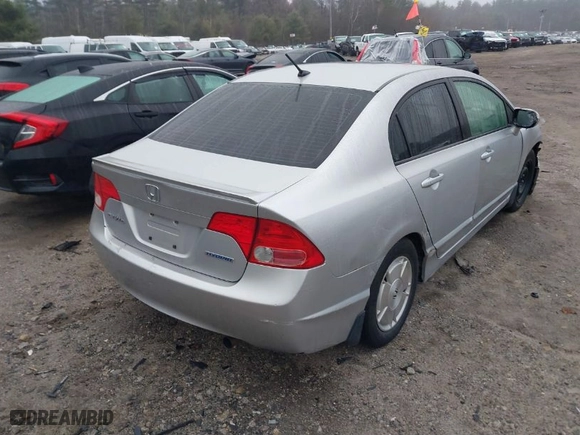 2008 Honda Civic Hybrid with VIN JHMFA36208S018725, listed as a IAAI auction lot 41815877 with 192,203 mi miles. Bid and sale history available at carsss.com. Image 4.