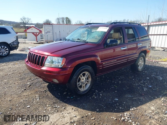 1999 Jeep Grand Cherokee Limited with VIN 1J4GW68N3XC770468, listed as a IAAI auction lot 41793600 with 65,277 mi miles. Bid and sale history available at carsss.com. Image 17.