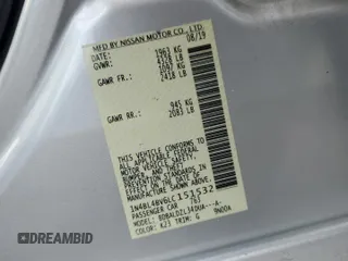 2020 Nissan Altima S with VIN 1N4BL4BV6LC151532, listed as a Copart auction lot 61560725 with 85,942 mi miles and Salvage title. Bid and sale history available at DreamBid. Image 13.