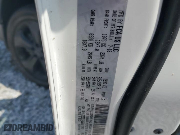 2018 Jeep Compass Latitude with VIN 3C4NJCBB9JT486816, listed as a Copart auction lot 64069555 with 62,183 mi miles and Clean title. Bid and sale history available at DreamBid. Image 13.
