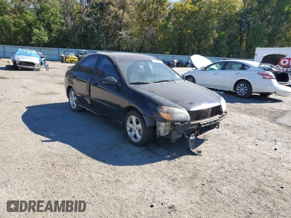 2009 Kia Spectra SX with VIN KNAFE221895022564, listed as a Copart auction lot 76997864 with 189,177 mi miles and Salvage Title. Bid and sale history available at carsss.com. Image 4.