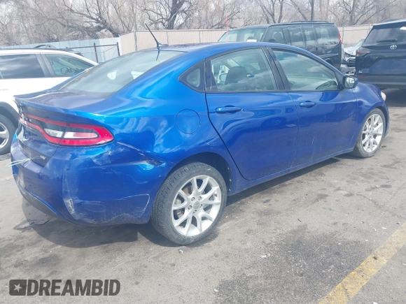 2013 Dodge Dart SXT with VIN 1C3CDFBA7DD147851, listed as a IAAI auction lot 41778651 with 99,805 mi miles. Bid and sale history available at carsss.com. Image 4.