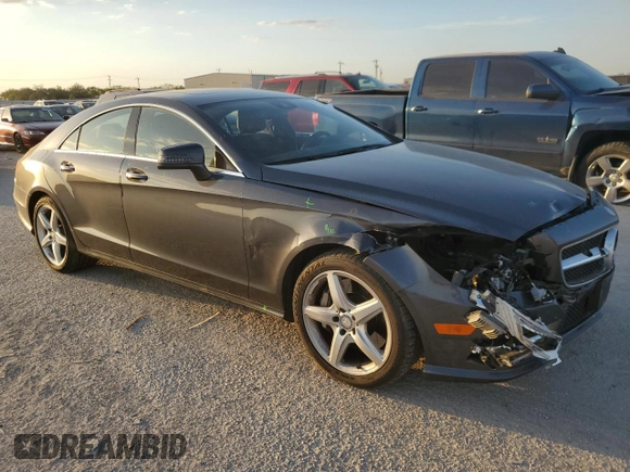 2014 Mercedes-Benz CLS-Class CLS 550 with VIN WDDLJ7DB3EA117836, listed as a Copart auction lot 77133604 with 98,489 mi miles and Salvage Title. Bid and sale history available at carsss.com. Image 4.
