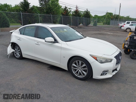 2014 Infiniti Q50 Sport with VIN JN1BV7AP5EM682486, listed as a IAAI auction lot 42286414 with 274,696 mi miles and . Bid and sale history available at DreamBid. Image 1.