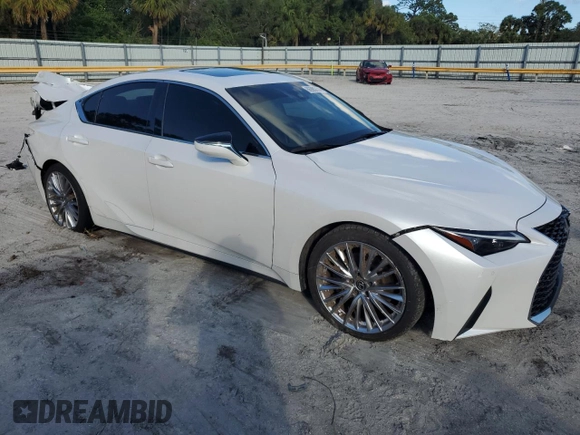 2022 Lexus IS with VIN JTHDA1D25N5118652, listed as a Copart auction lot 86983604 with 29,860 mi miles and Salvage Title. Bid and sale history available at carsss.com. Image 4.