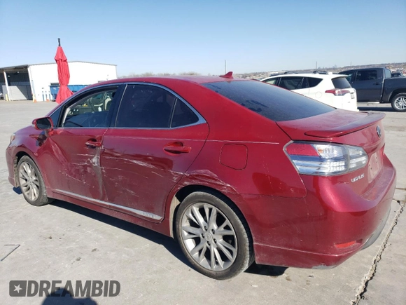 2010 Lexus HS 250h with VIN JTHBB1BA1A2012967, listed as a Copart auction lot 41755405 with 195,451 mi miles and Salvage Title. Bid and sale history available at DreamBid. Image 2.
