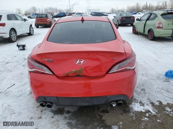 2013 Hyundai Genesis Coupe 2.0T Premium with VIN KMHHT6KD5DU102658, listed as a Copart auction lot 89273245 with 0 mi miles and Salvage Title. Bid and sale history available at carsss.com. Image 6.