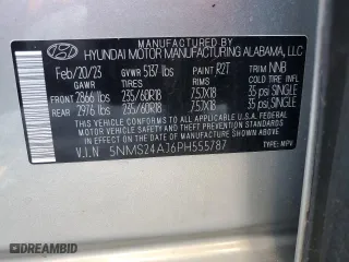 2023 Hyundai Santa Fe SEL with VIN 5NMS24AJ6PH555787, listed as a Copart auction lot 49967035 with 43,406 mi miles and Non Repairable. Bid and sale history available at carsss.com. Image 13.