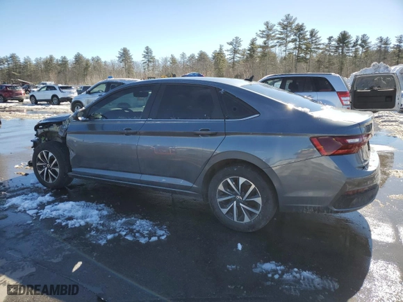 2023 Volkswagen Jetta S with VIN 3VW5M7BU9PM031349, listed as a Copart auction lot 47036455 with 23,680 mi miles and Salvage Title. Bid and sale history available at carsss.com. Image 2.