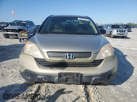 2007 Honda CR-V LX with VIN JHLRE38327C016379, listed as a Copart auction lot 52254785 with 203,502 mi miles and Salvage Title. Bid and sale history available at carsss.com. Image 5.