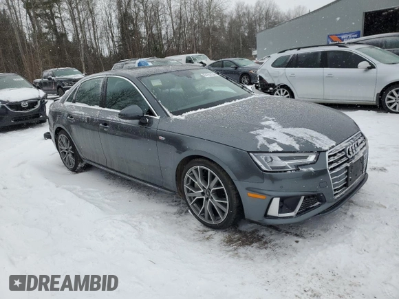 2019 Audi A4 Prestige with VIN WAUFNAF47KA121646, listed as a Copart auction lot 83153154 with 68,912 mi miles and Salvage Title. Bid and sale history available at carsss.com. Image 4.