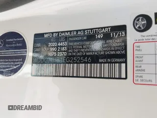 2014 Mercedes-Benz C 250 with VIN WDDGJ4HB1EG252546, listed as a IAAI auction lot 42344922 with 128,970 mi miles and . Bid and sale history available at DreamBid. Image 9.