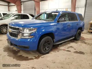 2018 Chevrolet Tahoe Commercial with VIN 1GNSKDEC3JR317191, listed as a Copart auction lot 44179195 with 123,380 mi miles and Clean Title. Bid and sale history available at carsss.com. Image 1.