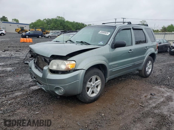 2006 Ford Escape Hybrid with VIN 1FMCU96HX6KA20493, listed as a Copart auction lot 55500925 with 195,346 mi miles and Salvage title. Bid and sale history available at DreamBid. Image 1.