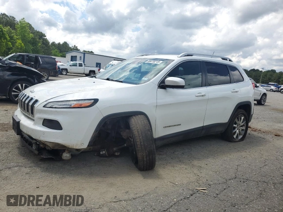 2014 Jeep Cherokee Limited with VIN 1C4PJLDS8EW113742, listed as a Copart auction lot 56478215 with 159,944 mi miles and Salvage title. Bid and sale history available at DreamBid. Image 1.