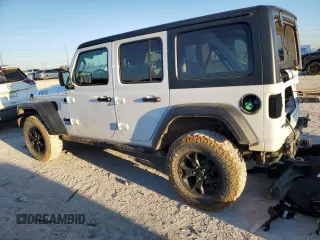 2022 Jeep Wrangler Unlimited Willys Sport with VIN 1C4HJXDM7NW145806, listed as a Copart auction lot 46851705 with 28,357 mi miles and Salvage Title. Bid and sale history available at DreamBid. Image 2.