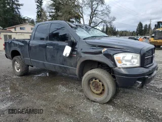 2007 Dodge Ram 2500 SLT with VIN 3D7KS28AX7G811974, listed as a Copart auction lot 45987265 with 155,595 mi miles and Salvage Title. Bid and sale history available at carsss.com. Image 4.