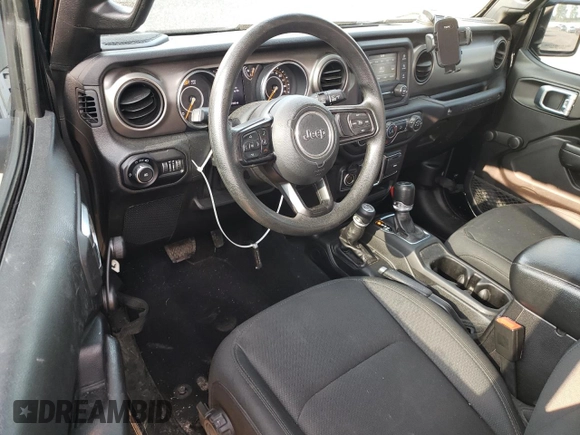2018 Jeep Wrangler Sport with VIN 1C4GJXAN5JW180105, listed as a Copart auction lot 59057745 with 57,310 mi miles and Salvage title. Bid and sale history available at DreamBid. Image 8.