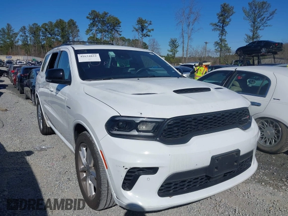 2024 Dodge Durango R/T Plus z VIN 1C4SDJCT3RC143917, wystawiony jako IAAI lot #41634822 z przebiegiem Nie podano mil oraz . Historia ofert i sprzedaży dostępna na DreamBid. Obrazek 1.