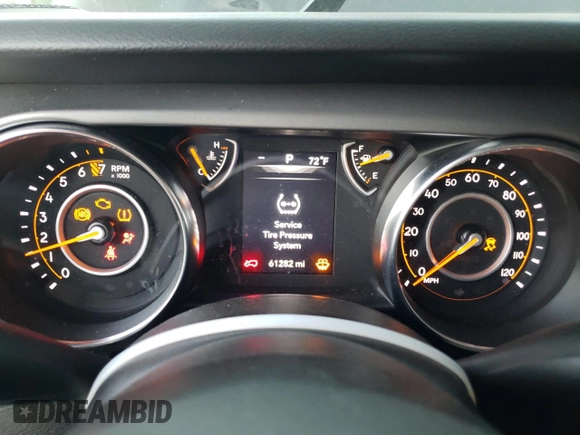 2022 Jeep Wrangler Unlimited High Tide with VIN 1C4HJXDG1NW134486, listed as a Copart auction lot 75280764 with 61,282 mi miles and Salvage Title. Bid and sale history available at DreamBid. Image 9.