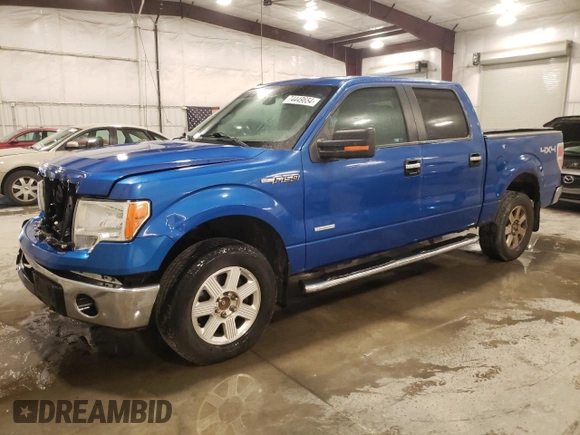 2012 Ford F-150 XL with VIN 1FTFW1ET3CKD68893, listed as a Copart auction lot 74449654 with 161,232 mi miles and Salvage title. Bid and sale history available at DreamBid. Image 1.
