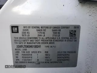 2017 GMC Terrain SLE with VIN 2GKFLTEK6H6108241, listed as a Copart auction lot 86802244 with 80,736 mi miles and Salvage Title. Bid and sale history available at carsss.com. Image 15.